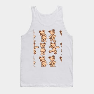 Cartoon Teddy Bear Pattern Tank Top